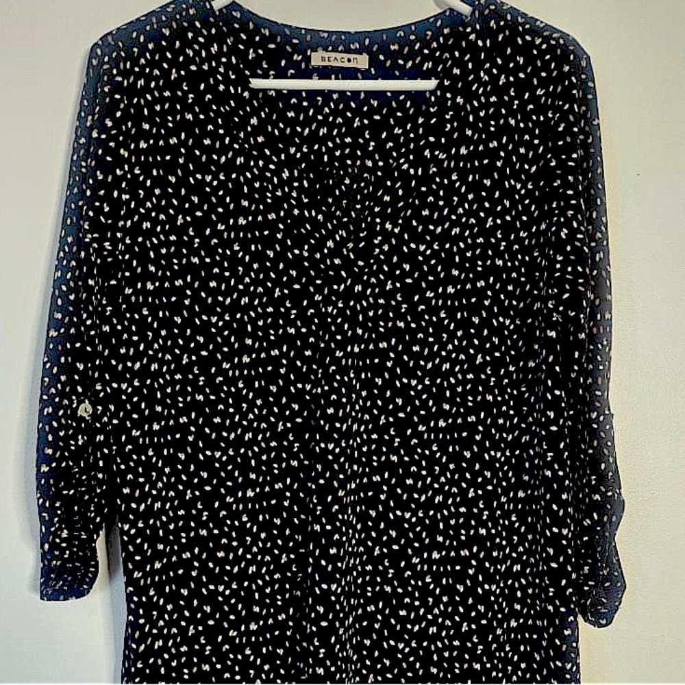 Size: Large High V-neck Beacon Blouse.